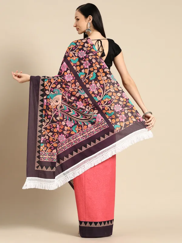 Pink_Floral_Printed_Pure_Cotton_Saree_For_Women