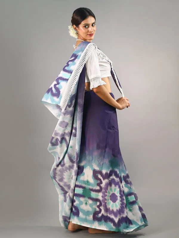 Purple_Ethnic_Moti_Printed_Pure_Cotton_Saree_For_Women