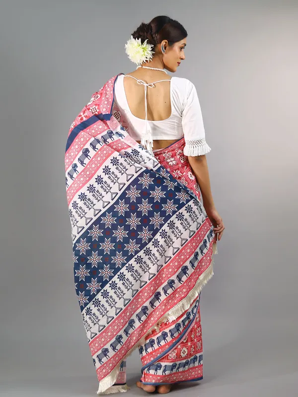 Pink_Ethnic_Moti_Printed_Pure_Cotton_Saree_For_Women