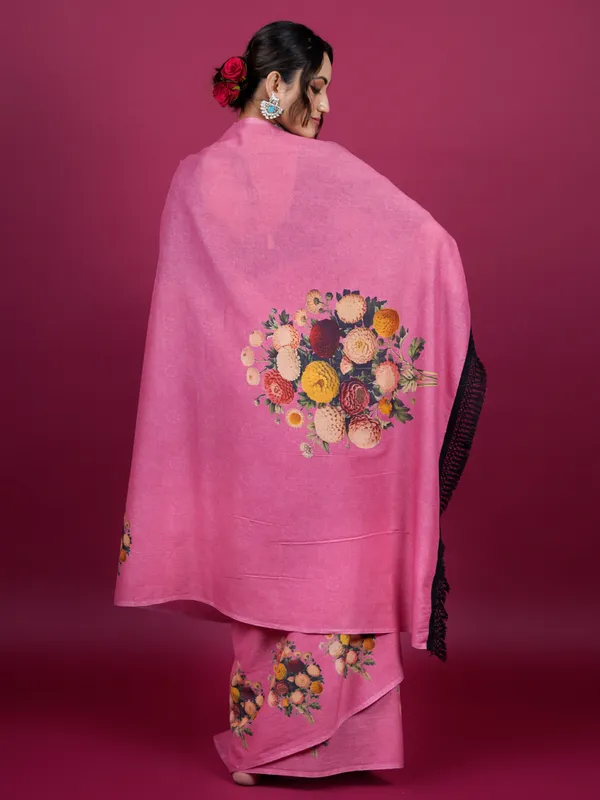 Pink_Floral_Printed_Pure_Cotton_Saree_For_Women