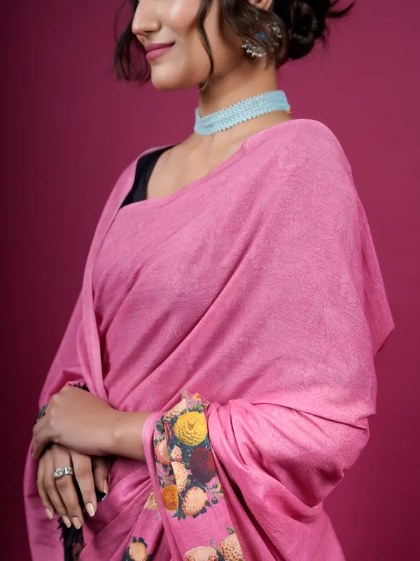 Pink_Floral_Printed_Pure_Cotton_Saree_For_Women