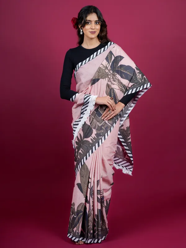 Light_Pink_Floral_Printed_Pure_Cotton_Saree_For_Women
