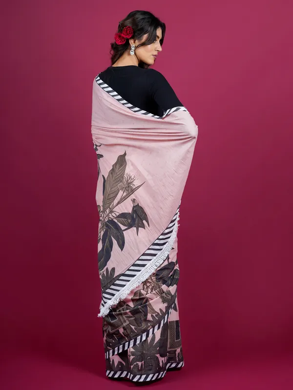 Light_Pink_Floral_Printed_Pure_Cotton_Saree_For_Women