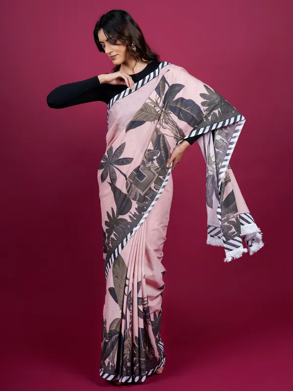 Light_Pink_Floral_Printed_Pure_Cotton_Saree_For_Women
