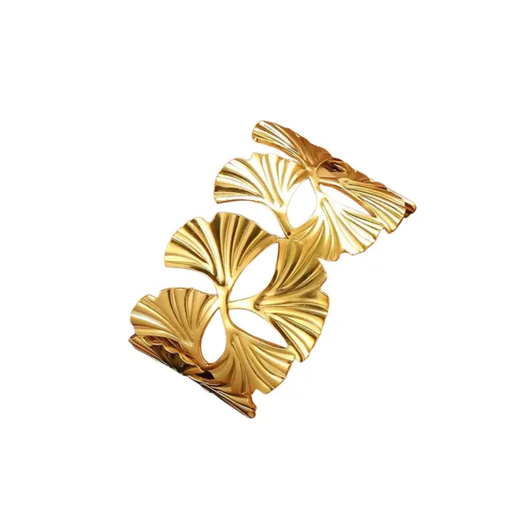 Gold-Plated_Ginkgo_Leaf_Cuff_Bracelet
