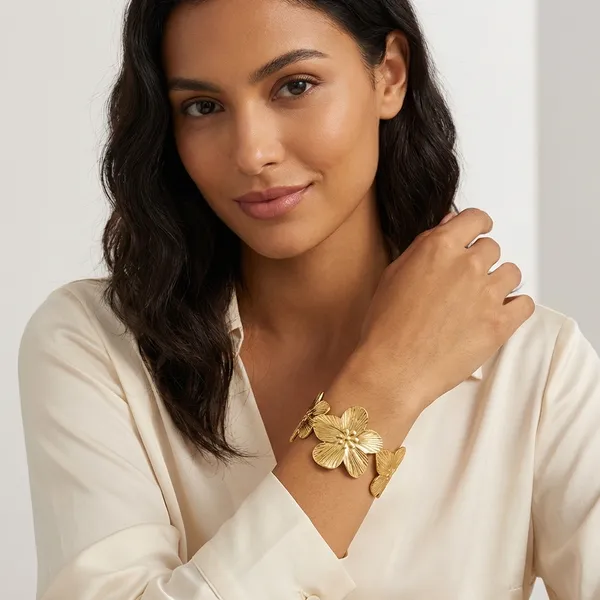 Golden_Floral_Bracelet