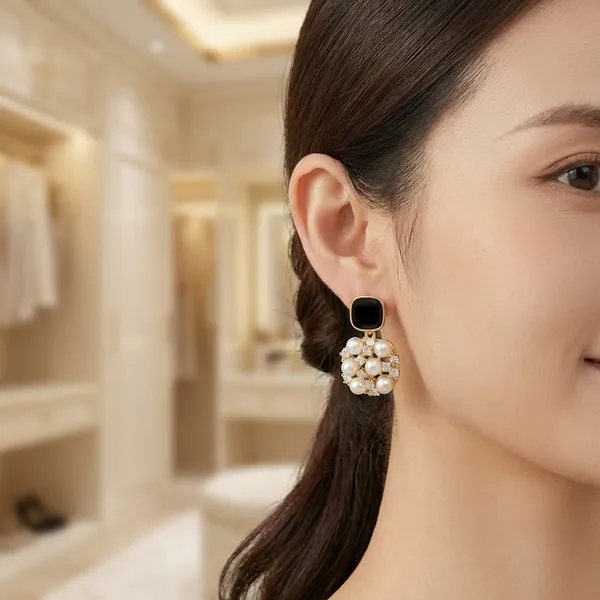 Black_And_Pearl_Statement_Drop_Earrings