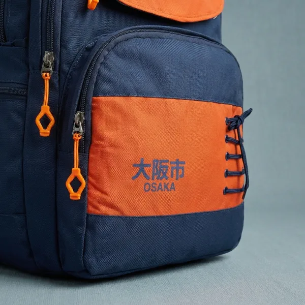orange_and_black_Polyester_Travel_Backpack_For_Unisex