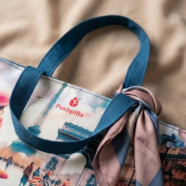 Airport_Blue_Paris_Tote_Bag_For_Women_