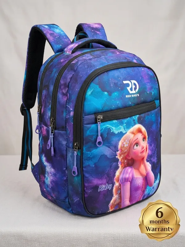 Blue_Kidzy_(Rapunzel)_School_Bag_For_Girls_Class_1_To_5