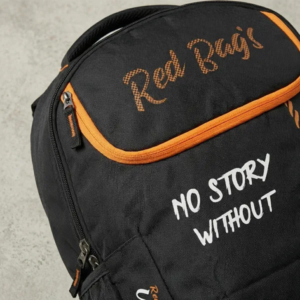 Black_with_Orange_Polyester_Backpack_For_Unisex