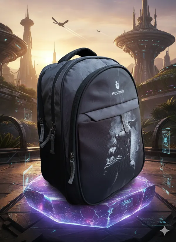 Black_and_Grey_Polyester_Backpack_For_Unisex