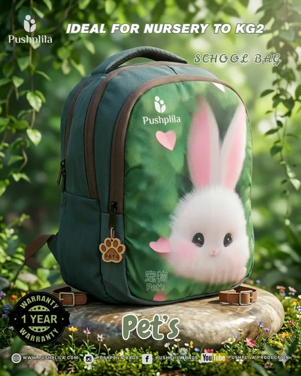Forest_Green__Polyester_Kids_School_Backpack_For_Kids