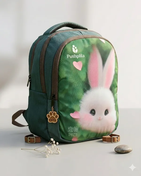 Forest_Green__Polyester_Kids_School_Backpack_For_Kids