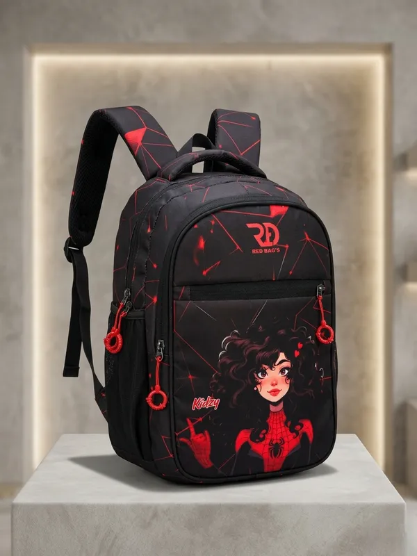 Red_Kidzy__(Spidergirl)_School_Bag_For_Girls_Class_1_To_5