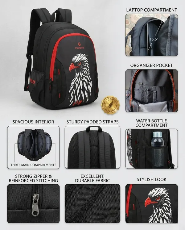 Red__Wild_(_Eagle_)_Backpack_For_Unisex_