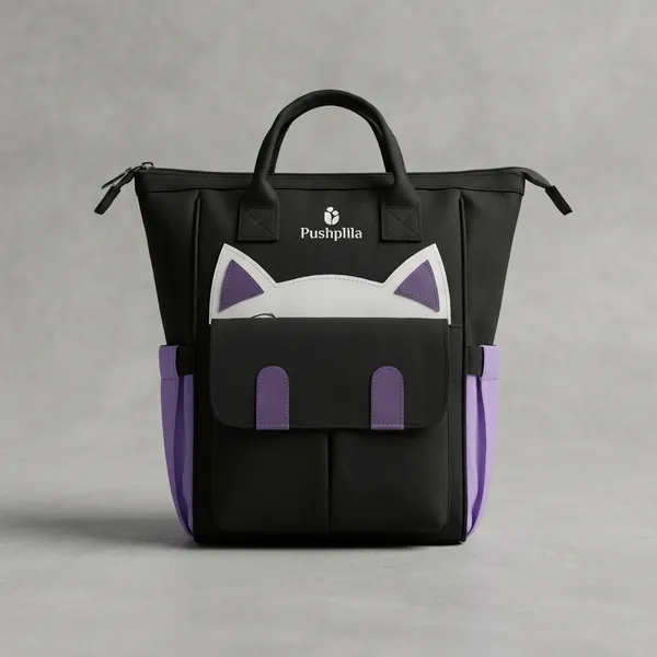 Black_with_Purple_Polyester_Tote_Bag_For_Women