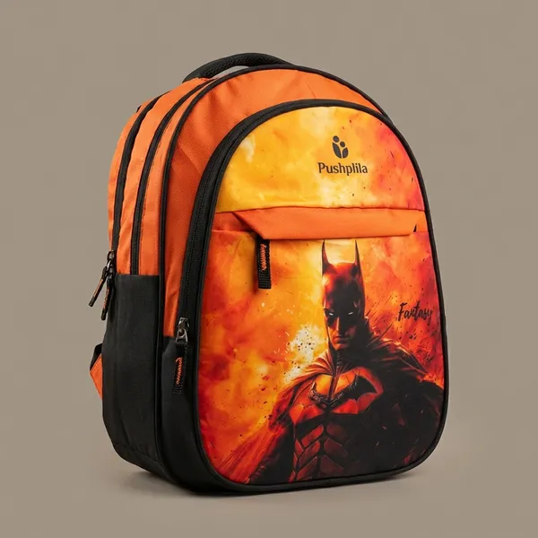 Orange_and_black_Kids__Backpack_For_Boy_(Class_1st_To_5th_)