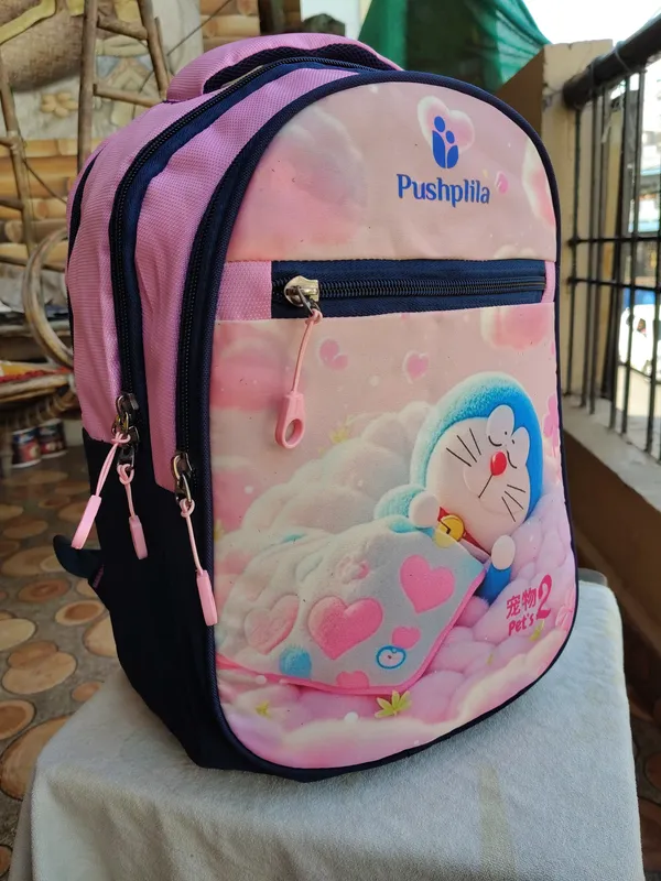 Pink_Polyester_Kids_Backpack_For_Kids