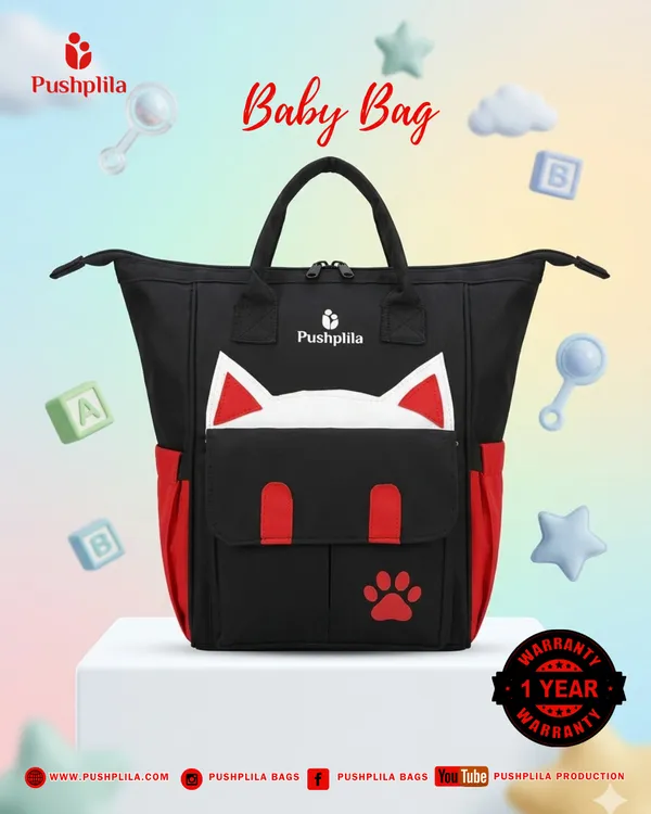 Black_&_Red__Baby_Bag_Polyester_Tote_Bag_For_Women