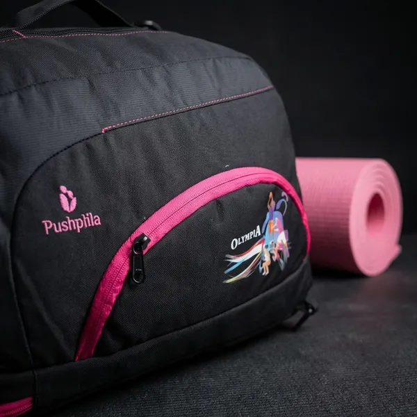 Pink_Fabric_Duffel_Sport_Bag_For_Unisex