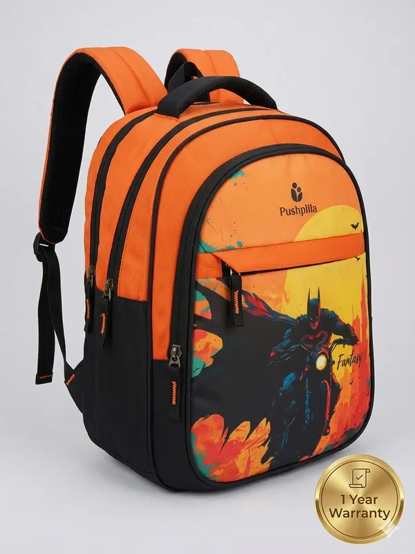Orange_and_black_Kids__Backpack_For_Boy_(Class_1st_To_5th_)