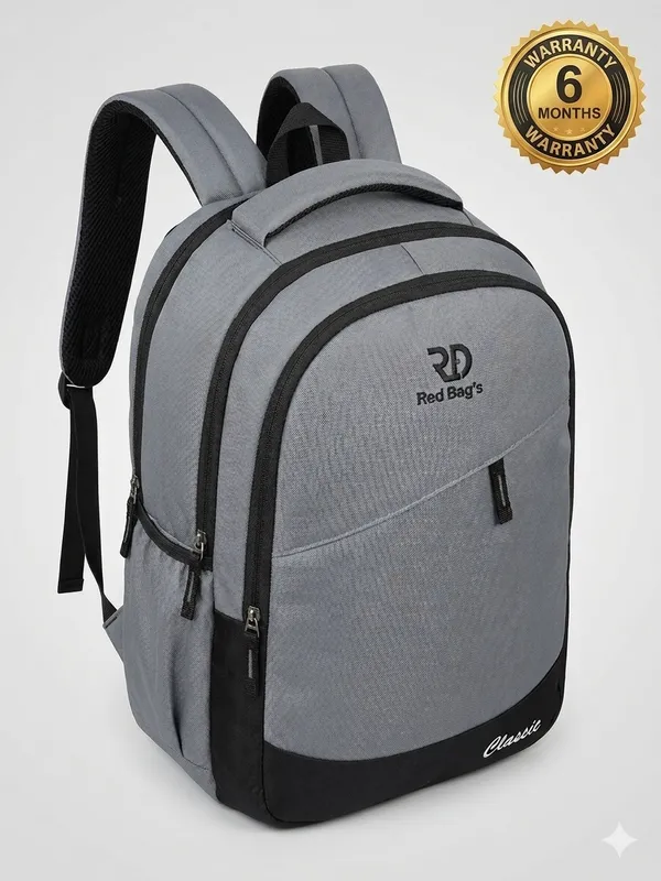 Classic_grey_Polyester_Backpack_For_Unisex