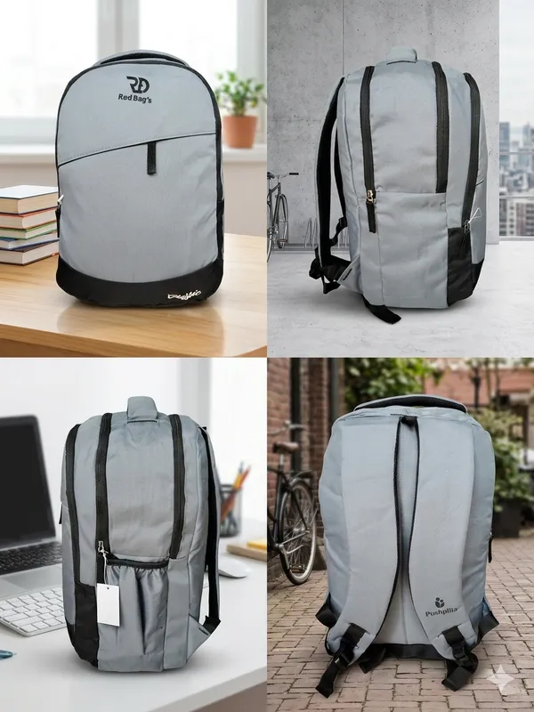 Classic_grey_Polyester_Backpack_For_Unisex