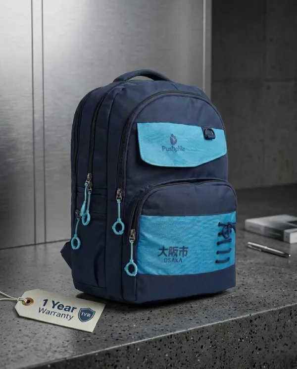 Blue_and_Blue_Polyester_Backpack_For_Students,_Professionals,_Travelers