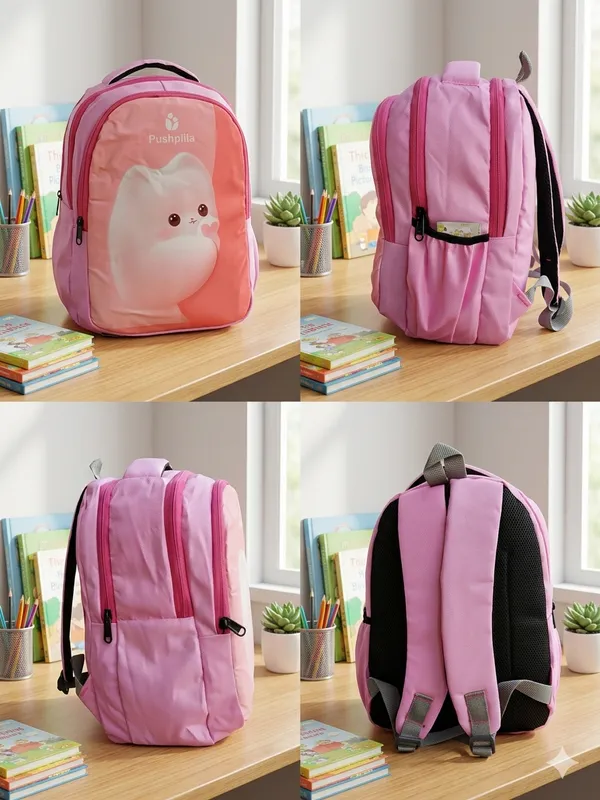 Pink__Kids_School_Backpack_(Nursery_To_Kg_2_)_Polyester