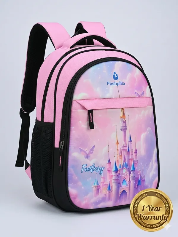 Pink_School_Bag_For_Girl_(1_To__5_Classes_)_Polyester_