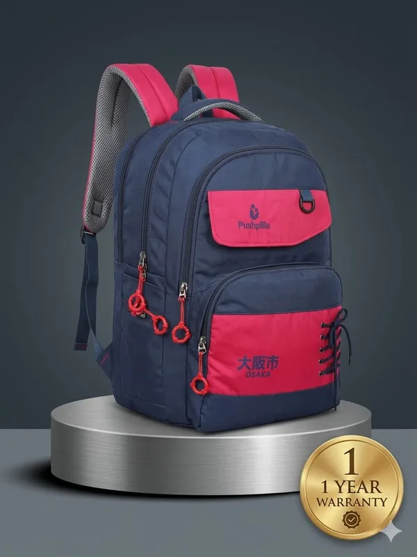 Black_and_Red_Polyester_Casual_Backpack_For_Unisex