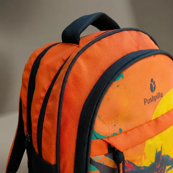 Orange_and_Black__Backpack_For_Kids_(_1st_To_5th_Class_)