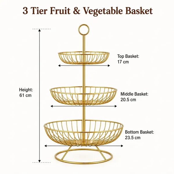 3_Tier_Metal_Fruit_and_Vegetable_Basket_for_Kitchen,_Gold_Round_Storage_Basket_Stand_for_Fruits,_Vegetables,_Snacks,_Countertop_Organizer_for_Dining_Table_&_Home_Décor