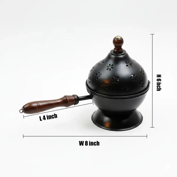 Black_Metal_Incense_Burner_With_Wooden_Handle_And_Decorative_Cutouts