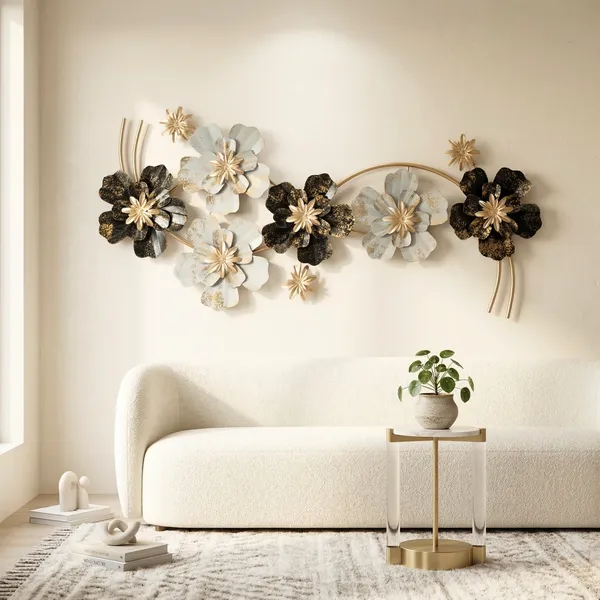 Silver_And_Gold_Silver_Andfloral_Metal_Wall_Art_Decoration