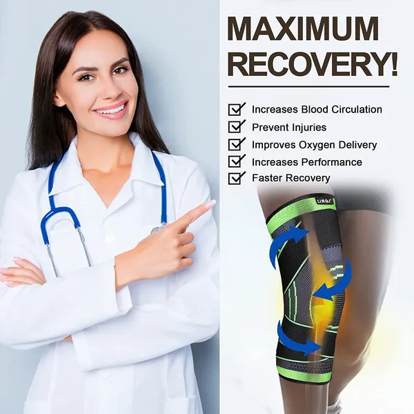 Leosportz_Pack_Of_1_Knee_Sleeve_Compression_Fit_Support_For_Joint_Pain_And_Arthritis_Relief_Improved_Circulation_Compression_Wear_Anywhere_Single_Green