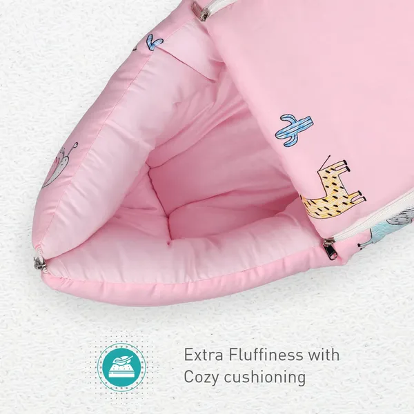 R_For_Rabbit_Snuggy_Baby_Sleeping_Bag_Carry_Nest_100_Cotton_Holding_Bedding_Set_For_New_Born_Babies_Portable_Travel_Friendly_3_In_1_Convertible_Set_Of_Infants_Upto_12_Month_75x48_Cm_Blush_Pink