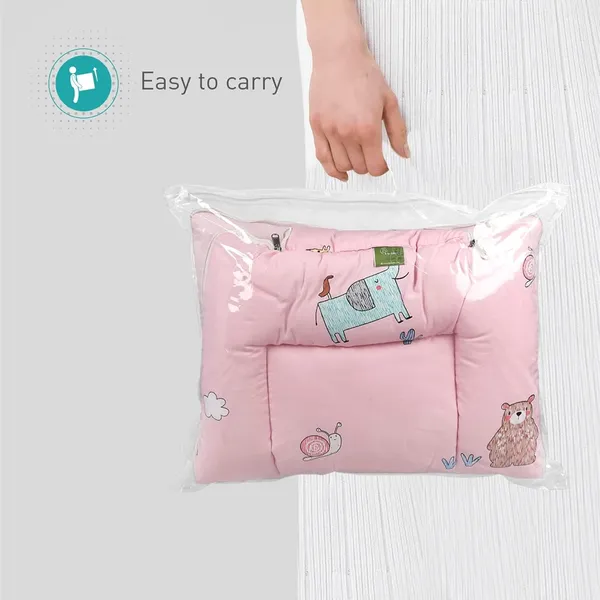R_For_Rabbit_Snuggy_Baby_Sleeping_Bag_Carry_Nest_100_Cotton_Holding_Bedding_Set_For_New_Born_Babies_Portable_Travel_Friendly_3_In_1_Convertible_Set_Of_Infants_Upto_12_Month_75x48_Cm_Blush_Pink