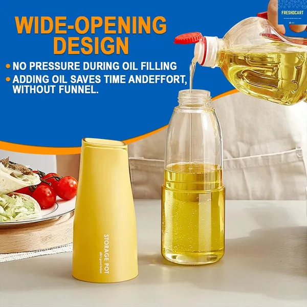 Freshdcart_Fdca245_500_Ml_Glass_Gravity_Shutter_On_Off_Oil_Diffuser_Automatic_Glass_Oil_Bottle_Dispenser_With_Auto_Shutter_Leakproof_Bottle_For_Kitchen_Cooking_Multicolor_Pack_Of_1