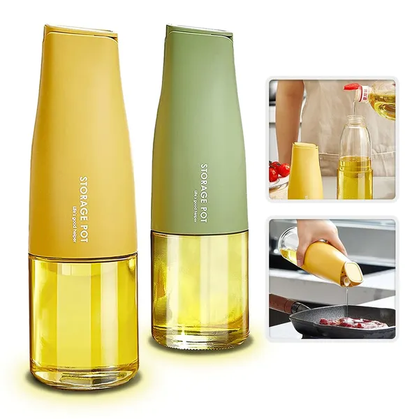 Freshdcart_Fdca245_500_Ml_Glass_Gravity_Shutter_On_Off_Oil_Diffuser_Automatic_Glass_Oil_Bottle_Dispenser_With_Auto_Shutter_Leakproof_Bottle_For_Kitchen_Cooking_Multicolor_Pack_Of_1