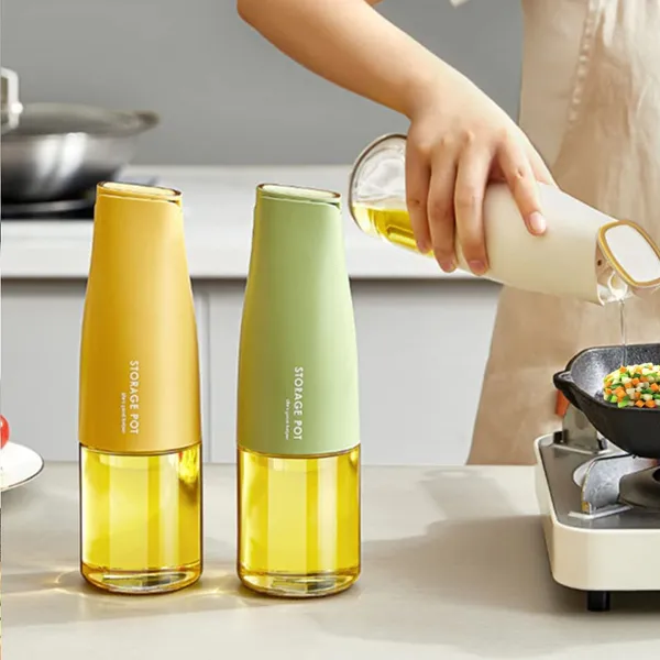 Freshdcart_Fdca245_500_Ml_Glass_Gravity_Shutter_On_Off_Oil_Diffuser_Automatic_Glass_Oil_Bottle_Dispenser_With_Auto_Shutter_Leakproof_Bottle_For_Kitchen_Cooking_Multicolor_Pack_Of_1