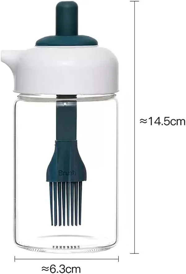 230_Ml_Oil_Dispenser_With_Brush_Multi_Use_For_Cooking_Baking_Bbq_Marinating_Pack_Of_1_Multicolour_Glass
