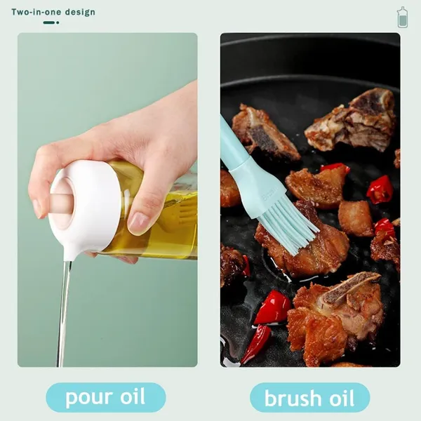 230_Ml_Oil_Dispenser_With_Brush_Multi_Use_For_Cooking_Baking_Bbq_Marinating_Pack_Of_1_Multicolour_Glass