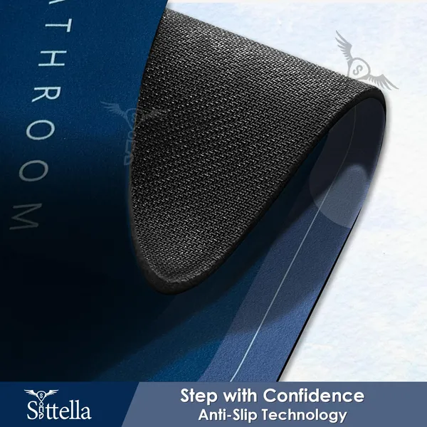 Sittella_2_Pieces_3_5_Mm_Anti_Skid_Water_Soaking_Oval_Bathroom_Print_Rubber_Mat_Water_Absorbent_Mat_40x60_Cm_Blue