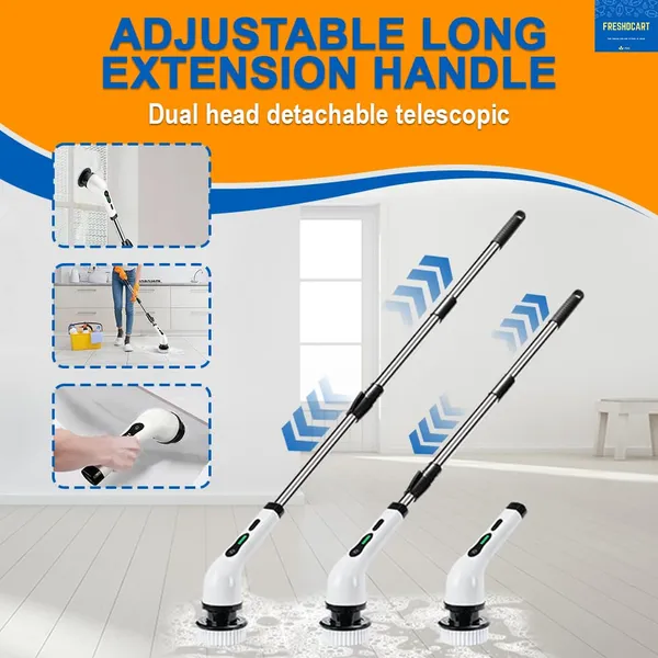 Freshdcart_25_W_High_Speed_Electric_Cleaning_Brush_With_Cleaning_Rechargeable_Spin_Power_Scrubber_For_Bathroom_Kitchen_Glass_Tiles_Home_White
