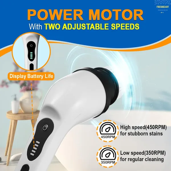 Freshdcart_25_W_High_Speed_Electric_Cleaning_Brush_With_Cleaning_Rechargeable_Spin_Power_Scrubber_For_Bathroom_Kitchen_Glass_Tiles_Home_White