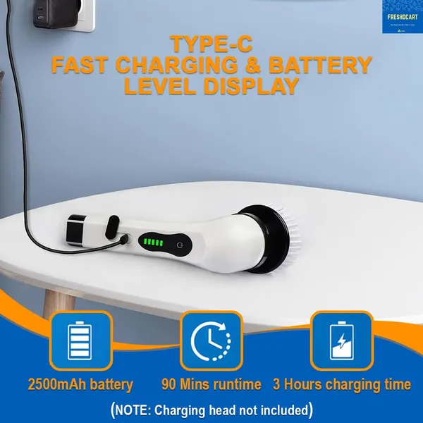 Freshdcart_25_W_High_Speed_Electric_Cleaning_Brush_With_Cleaning_Rechargeable_Spin_Power_Scrubber_For_Bathroom_Kitchen_Glass_Tiles_Home_White