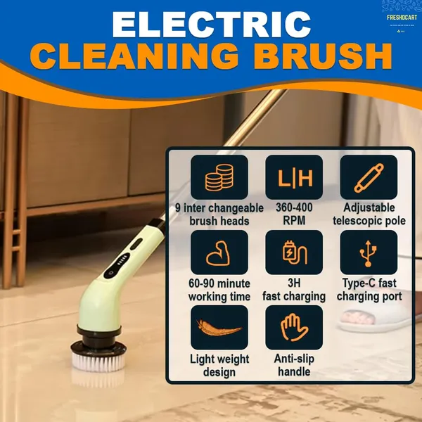 Freshdcart_25_W_High_Speed_Electric_Cleaning_Brush_With_Cleaning_Rechargeable_Spin_Power_Scrubber_For_Bathroom_Kitchen_Glass_Tiles_Home_White