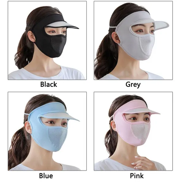 Pack_Of_2_-_Summer_Protection_Women_S_Cap_Mask_Uv_Sun_Protection_Foldable_Scarf_Face_Cover_With_Ice_Silk_Material_Breathable_Sunscreen_Shield_For_Outdoor_Cycling_Activities